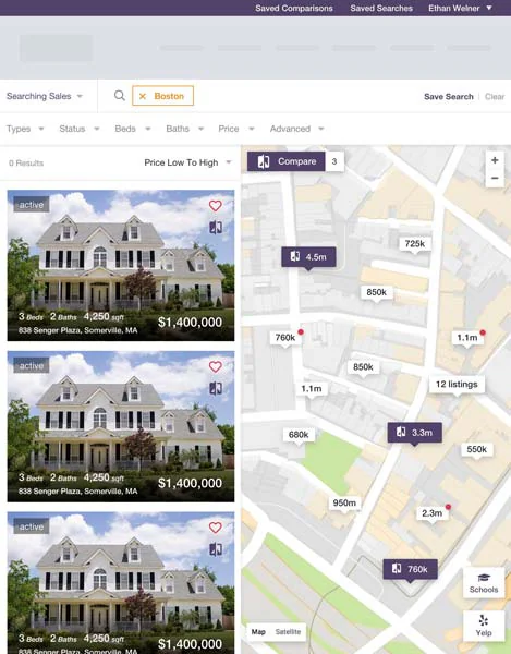 Sequoia map search on a tablet mockup